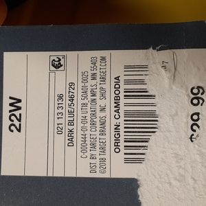 Universal Thread kick boot crop 22 w dark blue